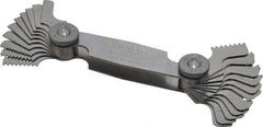 Mitutoyo - 21 Leaf, 0.4 to 7mm Pitch Range, Screw Pitch Gage - 60° Thread Angle - Exact Tooling