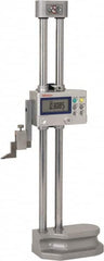 Mitutoyo - 12" Electronic Height Gage - 0.0005, 0.0002" (Switchable) Resolution, Accurate to 0.001", LCD Display, SPC Data Output - Exact Tooling