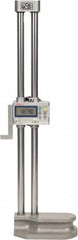 Mitutoyo - 18" Electronic Height Gage - 0.0005, 0.0002" (Switchable) Resolution, Accurate to 0.002", LCD Display, SPC Data Output - Exact Tooling