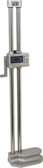 Mitutoyo - 24" Electronic Height Gage - 0.0005, 0.0002" (Switchable) Resolution, Accurate to 0.002", LCD Display, SPC Data Output - Exact Tooling