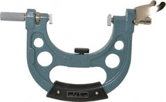 Mitutoyo - 3 to 4 Inch, Snap Gage - 0.0001 Inch Graduation, 15 N Measuring Force, Carbide Anvil, Dial Display - Exact Tooling