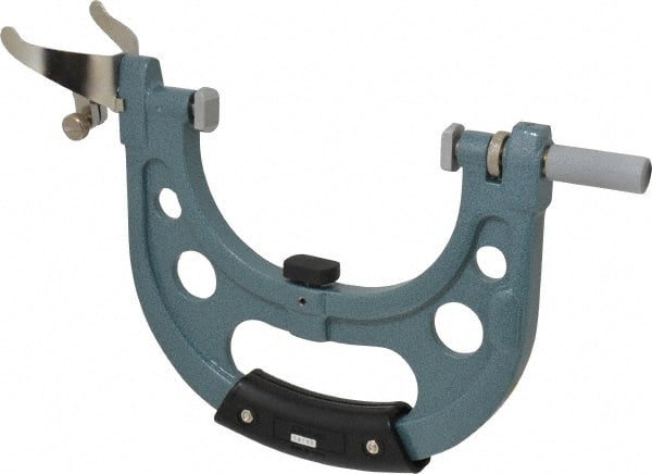 Mitutoyo - 4 to 5 Inch, Snap Gage - 0.0001 Inch Graduation, 15 N Measuring Force, Carbide Anvil, Dial Display - Exact Tooling