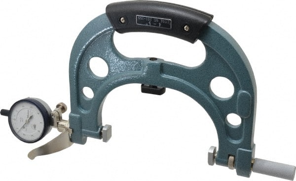 Mitutoyo - 4 to 5 Inch, Snap Gage - 0.0001 Inch Graduation, Dial Display - Exact Tooling