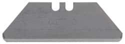 Stanley - 100 Piece Carbon Steel Utility Knife Blade - 1-7/8" OAL, 0.024" Blade Thickness - Exact Tooling