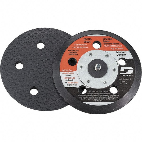 Dynabrade - 5" Diam Disc Backing Vacuum Replacement Pad - Medium Density, 12,000 RPM - Exact Tooling
