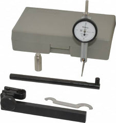 Mitutoyo - 0.02 Inch Range, 0.0005 Inch Dial Graduation, Horizontal Dial Test Indicator - 1.27 Inch White Dial, 0-10-0 Dial Reading, Accurate to 0.0005 Inch - Exact Tooling