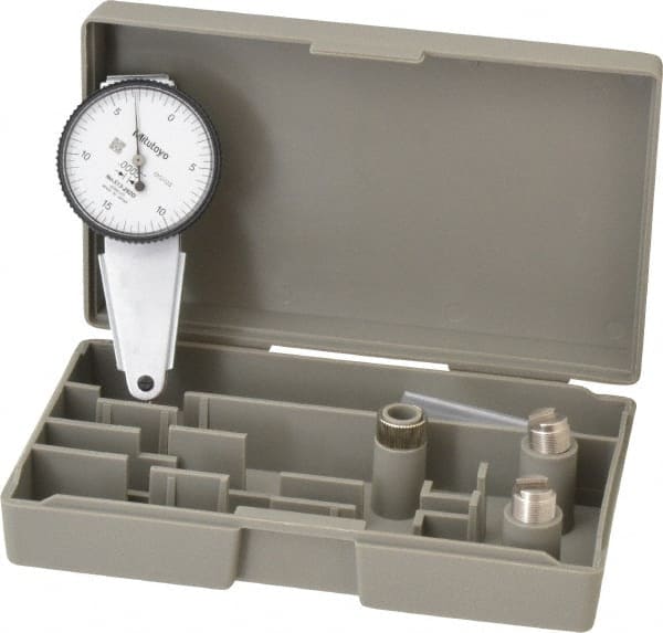Mitutoyo - 0 to 0.03", 0.000500" Graduation, Horizontal Dial Test Indicator - Exact Tooling