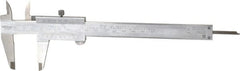 Mitutoyo - 0 to 6" Stainless Steel Vernier Caliper - 0.02mm Graduation, 40mm Jaw Depth, 0.03mm Accuracy - Exact Tooling