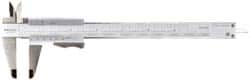 Mitutoyo - 0 to 8" Stainless Steel Vernier Caliper - 0.02mm Graduation, 50mm Jaw Depth, 0.03mm Accuracy - Exact Tooling