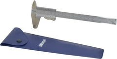 Mitutoyo - 0 to 6" Stainless Steel Vernier Caliper - 0.02mm Graduation, 40mm Jaw Depth, 0.05mm Accuracy - Exact Tooling