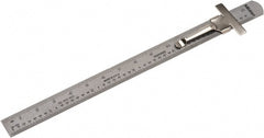 Mitutoyo - 6" Long, 1/64" and 1mm Graduation, Flexible Steel Rule - English/Metric Graduation Style, 1/2" Wide, Silver, Satin Chrome Finish - Exact Tooling