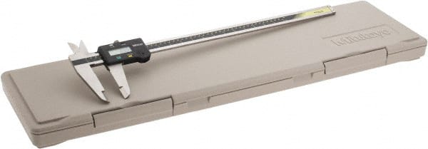 Mitutoyo - 0 to 450mm Range, 0.01mm Resolution, Electronic Caliper - Stainless Steel with 90mm Stainless Steel Jaws, 0.03mm Accuracy, SPC Output - Exact Tooling