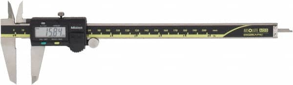 Mitutoyo - 0 to 200mm Range, 0.01mm Resolution, Electronic Caliper - Stainless Steel with 50mm Stainless Steel Jaws, 0.03mm Accuracy - Exact Tooling