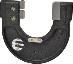 YPG - 1-1/2 to 1-3/4 Inch, Cast Iron 4x Frame Snap Gage - 0.001 Inch Graduation, Hardened Tool Steel Anvil - Exact Tooling