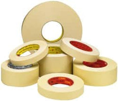 3M - 1" Wide x 60 Yd Long Tan Paper Masking Tape - Series 214, 5.8 mil Thick, 27 In/Lb Tensile Strength - Exact Tooling