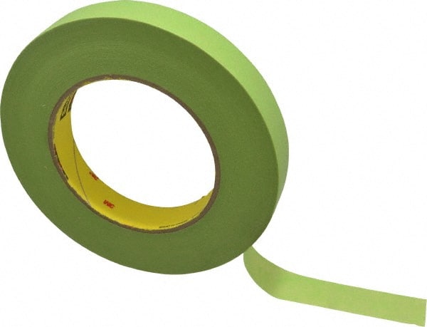 3M - 3/4" Wide x 60 Yd Long Green Paper Masking Tape - Series 401+/233+, 6.7 mil Thick, 25 In/Lb Tensile Strength - Exact Tooling