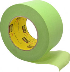 3M - 3" Wide x 60 Yd Long Green Paper Masking Tape - Series 401+/233+, 6.7 mil Thick, 25 In/Lb Tensile Strength - Exact Tooling