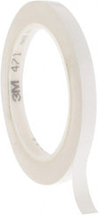 3M - White Solid Color Vinyl Tape - 3/8" Wide x 108' Long x 5.2 mil Thick, General Traffic - Exact Tooling