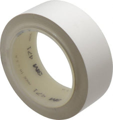 3M - White Solid Color Vinyl Tape - 1-1/2" Wide x 108' Long x 5.2 mil Thick, General Traffic - Exact Tooling