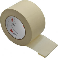 3M - 3" Wide x 60 Yd Long Tan Paper Masking Tape - Series 2307, 5.2 mil Thick, 23 In/Lb Tensile Strength - Exact Tooling