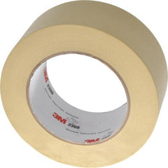 3M - 2" Wide x 60 Yd Long Tan Paper Masking Tape - Series 2308, 5.3 mil Thick, 22 In/Lb Tensile Strength - Exact Tooling