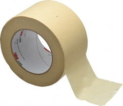 3M - 3" Wide x 60 Yd Long Tan Paper Masking Tape - Series 2308, 5.3 mil Thick, 22 In/Lb Tensile Strength - Exact Tooling