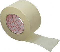 3M - 3" Wide x 60 Yd Long Tan Paper Masking Tape - Series 2364, 6.5 mil Thick, 24 In/Lb Tensile Strength - Exact Tooling