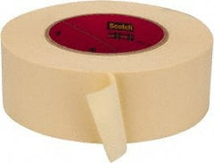 3M - 2" Wide x 60 Yd Long Tan Paper Masking Tape - Series 2393, 7.6 mil Thick, 28 In/Lb Tensile Strength - Exact Tooling