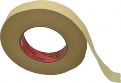 3M - 1" Wide x 60 Yd Long Tan Paper Masking Tape - Series 2693, 7.9 mil Thick, 29 In/Lb Tensile Strength - Exact Tooling