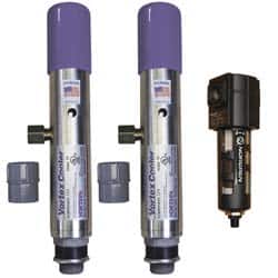 Vortec - 5,000 BTU per Hour, Vortex Enclosure Cooler without Thermostat - 3/4 Inch Diameter, 1/4 NPT Thread, 70 Cubic Ft. per min - Exact Tooling