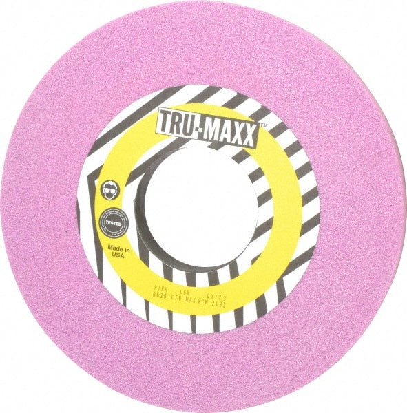 Tru-Maxx - 10" Diam x 3" Hole x 1" Thick, K Hardness, 46 Grit Surface Grinding Wheel - Aluminum Oxide, Type 1, Coarse Grade, 2,483 Max RPM, Vitrified Bond, No Recess - Exact Tooling