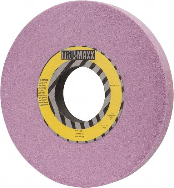 Tru-Maxx - 10" Diam x 3" Hole x 1" Thick, H Hardness, 60 Grit Surface Grinding Wheel - Aluminum Oxide, Type 1, Medium Grade, 3,250 Max RPM, Vitrified Bond, No Recess - Exact Tooling