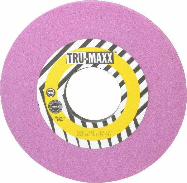 Tru-Maxx - 10" Diam x 3" Hole x 1/2" Thick, H Hardness, 46 Grit Surface Grinding Wheel - Aluminum Oxide, Type 1, Coarse Grade, 3,250 Max RPM, Vitrified Bond, No Recess - Exact Tooling