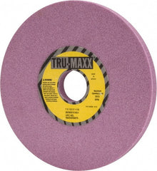 Tru-Maxx - 7" Diam x 1-1/4" Hole x 1/2" Thick, I Hardness, 60 Grit Surface Grinding Wheel - Aluminum Oxide, Type 1, Medium Grade, 3,600 Max RPM, Vitrified Bond, No Recess - Exact Tooling