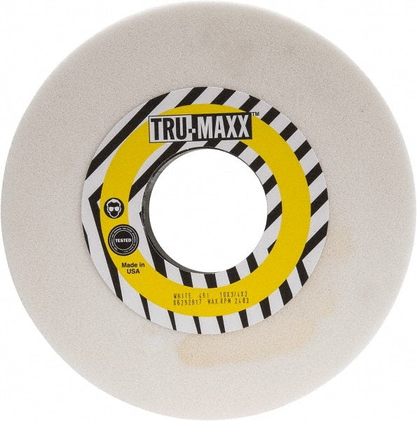 Tru-Maxx - 10" Diam x 3" Hole x 3/4" Thick, I Hardness, 46 Grit Surface Grinding Wheel - Aluminum Oxide, Type 1, Coarse Grade, 3,250 Max RPM, Vitrified Bond, No Recess - Exact Tooling