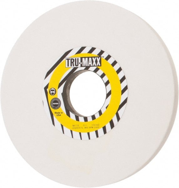 Tru-Maxx - 12" Diam x 3" Hole x 1" Thick, J Hardness, 60 Grit Surface Grinding Wheel - Aluminum Oxide, Type 1, Medium Grade, 2,069 Max RPM, Vitrified Bond, No Recess - Exact Tooling