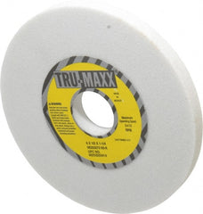 Tru-Maxx - 6" Diam x 1-1/4" Hole x 1/2" Thick, K Hardness, 60 Grit Surface Grinding Wheel - Aluminum Oxide, Type 1, Medium Grade, 5,410 Max RPM, Vitrified Bond, No Recess - Exact Tooling