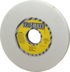 Tru-Maxx - 6" Diam x 1-1/4" Hole x 1/2" Thick, J Hardness, 60 Grit Surface Grinding Wheel - Aluminum Oxide, Type 1, Medium Grade, 5,410 Max RPM, Vitrified Bond, No Recess - Exact Tooling