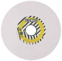 Tru-Maxx - 8" Diam x 1-1/4" Hole x 1/2" Thick, J Hardness, 60 Grit Surface Grinding Wheel - Aluminum Oxide, Type 1, Medium Grade, 3,600 Max RPM, Vitrified Bond, No Recess - Exact Tooling