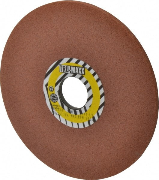 Tru-Maxx - 7" Diam x 1-1/4" Hole x 1/4" Thick, M Hardness, 150 Grit Surface Grinding Wheel - Aluminum Oxide, Type 1, Very Fine Grade, 3,600 Max RPM, Vitrified Bond, No Recess - Exact Tooling