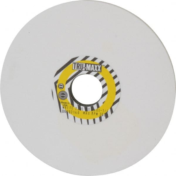 Tru-Maxx - 7" Diam x 1-1/4" Hole x 1/4" Thick, L Hardness, 220 Grit Surface Grinding Wheel - Aluminum Oxide, Type 1, Very Fine Grade, 3,600 Max RPM, Vitrified Bond, No Recess - Exact Tooling