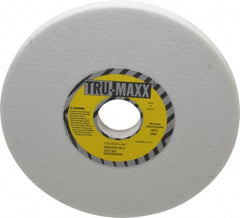 Tru-Maxx - 7" Diam x 1-1/4" Hole x 1/2" Thick, J Hardness, 60 Grit Surface Grinding Wheel - Aluminum Oxide, Type 1, Medium Grade, 3,600 Max RPM, Vitrified Bond, No Recess - Exact Tooling