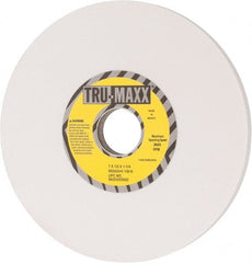 Tru-Maxx - 7" Diam x 1-1/4" Hole x 1/2" Thick, K Hardness, 100 Grit Surface Grinding Wheel - Aluminum Oxide, Type 1, Fine Grade, 3,600 Max RPM, Vitrified Bond, No Recess - Exact Tooling