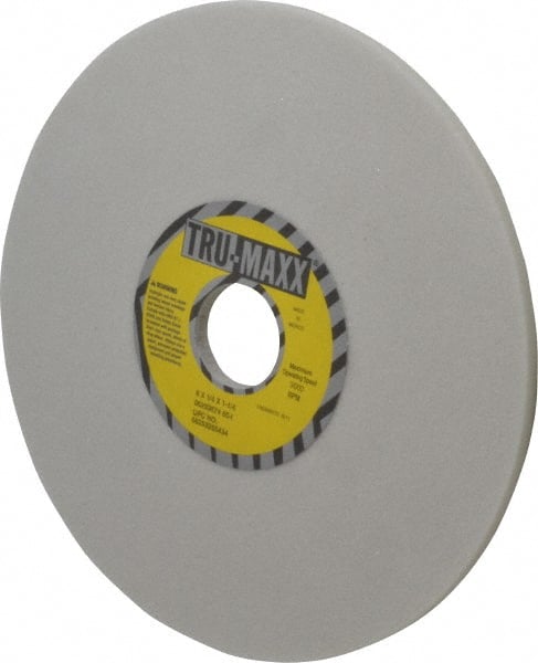 Tru-Maxx - 8" Diam x 1-1/4" Hole x 1/4" Thick, I Hardness, 60 Grit Surface Grinding Wheel - Aluminum Oxide, Type 1, Medium Grade, 3,600 Max RPM, Vitrified Bond, No Recess - Exact Tooling
