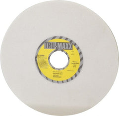 Tru-Maxx - 8" Diam x 1-1/4" Hole x 1/4" Thick, K Hardness, 60 Grit Surface Grinding Wheel - Aluminum Oxide, Type 1, Medium Grade, 3,600 Max RPM, Vitrified Bond, No Recess - Exact Tooling
