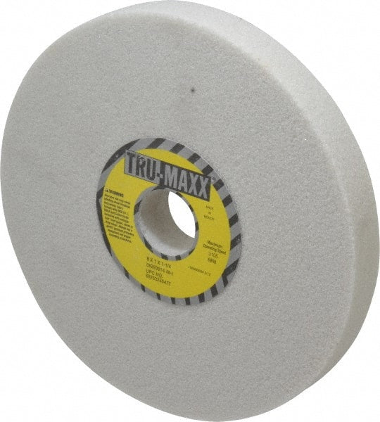 Tru-Maxx - 8" Diam x 1-1/4" Hole x 1" Thick, I Hardness, 46 Grit Surface Grinding Wheel - Aluminum Oxide, Type 1, Coarse Grade, 3,105 Max RPM, Vitrified Bond, No Recess - Exact Tooling