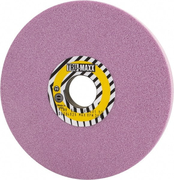 Tru-Maxx - 7" Diam x 1-1/4" Hole x 3/4" Thick, K Hardness, 60 Grit Surface Grinding Wheel - Aluminum Oxide, Type 5, Medium Grade, 3,600 Max RPM, Vitrified Bond, One-Side Recess - Exact Tooling