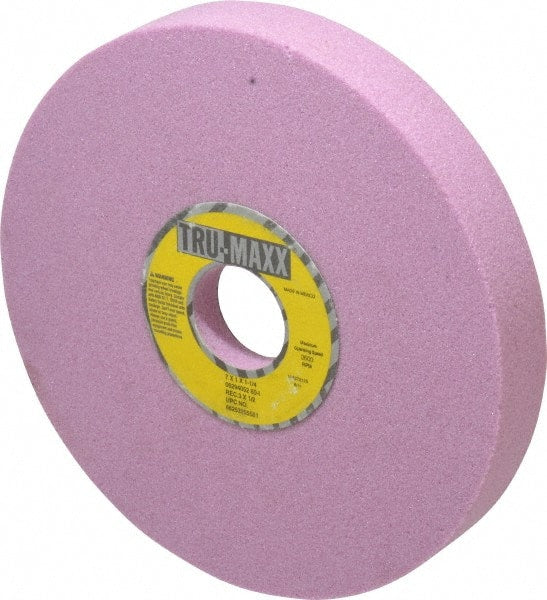 Tru-Maxx - 7" Diam x 1-1/4" Hole x 1" Thick, I Hardness, 60 Grit Surface Grinding Wheel - Aluminum Oxide, Type 5, Medium Grade, 3,600 Max RPM, Vitrified Bond, One-Side Recess - Exact Tooling
