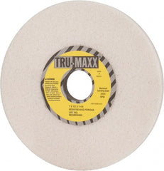 Tru-Maxx - 7" Diam x 1-1/4" Hole x 1/2" Thick, G Hardness, 60 Grit Surface Grinding Wheel - Aluminum Oxide, Type 1, Medium Grade, 3,600 Max RPM, Vitrified Bond, No Recess - Exact Tooling