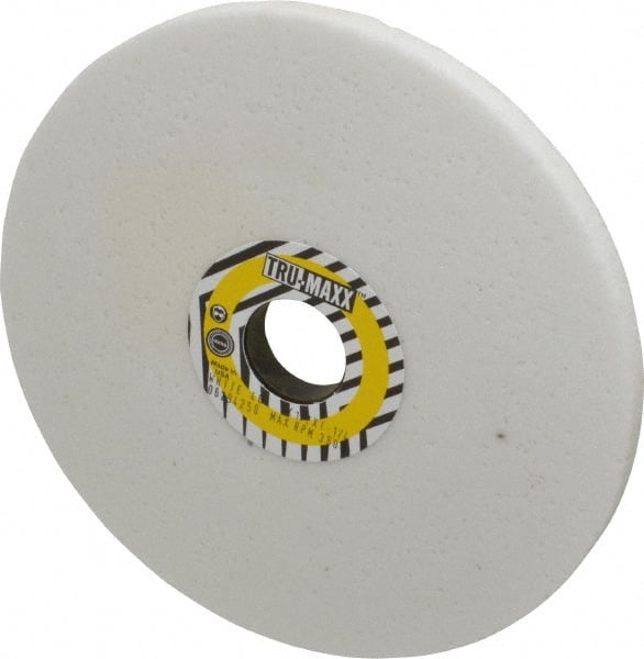 Tru-Maxx - 8" Diam x 1-1/4" Hole x 1/2" Thick, H Hardness, 46 Grit Surface Grinding Wheel - Aluminum Oxide, Type 1, Coarse Grade, 3,600 Max RPM, Vitrified Bond, No Recess - Exact Tooling